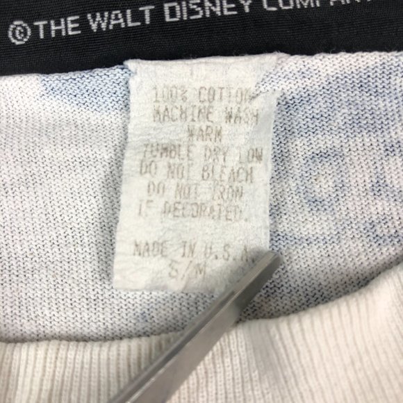 Vintage 90s Disney Original Shirt Men Small White Blue Mickey All Over Print USA - Picture 6 of 13